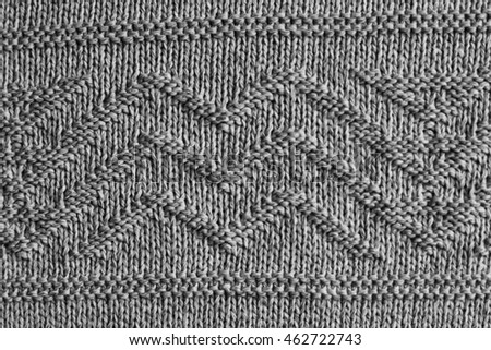 Knitted fabric made of flax yarn with a small pattern