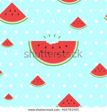 Watermelon seamless pattern - Vector