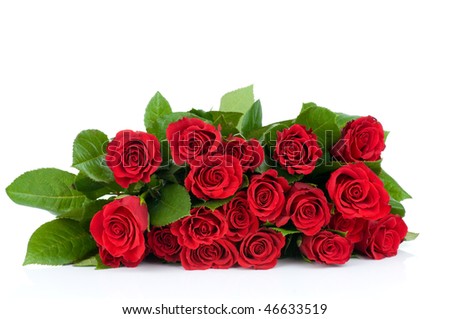 Roses bouquet  isolated on white background