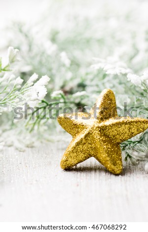 Christmas backgrounds. Christmas decor on the white wooden background.