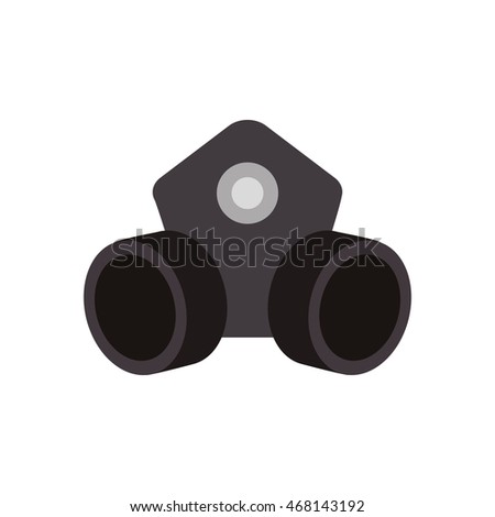 mask industrial security safety icon. Isolated and flat illustration
