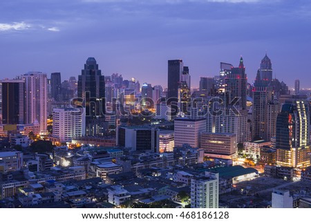 Bangkok cityscape at early morning, Thailand