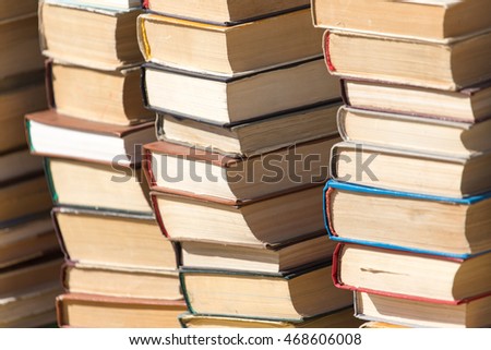 stack of old books as a background