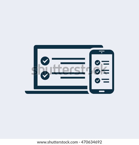 Design for web- computer screen, smartphone, tablet icons set