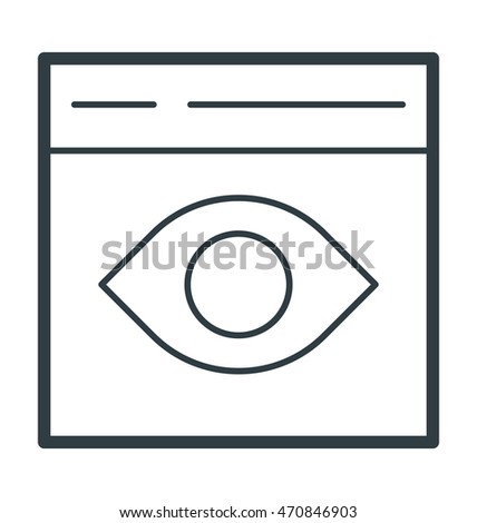Webpage Visibility Colored Vector Icon 