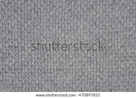 The close up texture of gray knitted fabric, can be used as a background