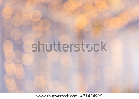 Abstract blur light bokeh from lighting lamp decoration