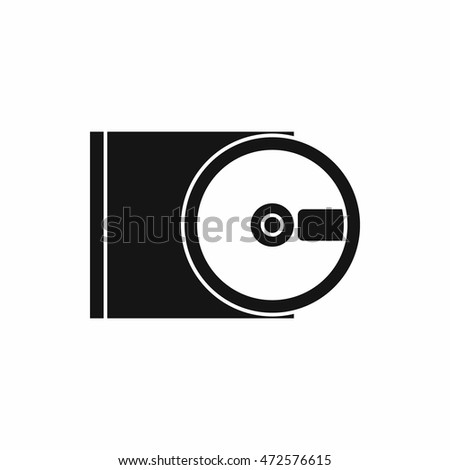 DVD drive open icon in simple style isolated  illustration