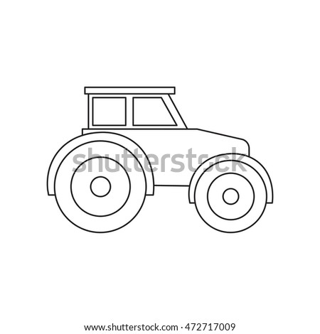 Tractor icon of vector illustration for web and mobile