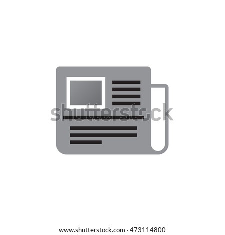 News symbol. Newspaper icon vector, solid logo illustration, pictogram isolated on white