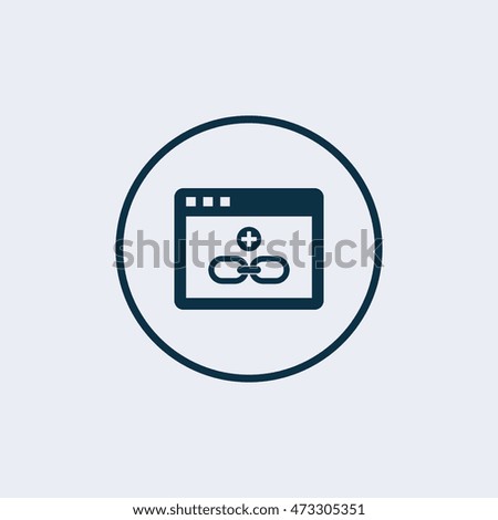 Link Icon in trendy flat style isolated on grey background. Chain symbol for your web site design, logo, app. Vector illustration