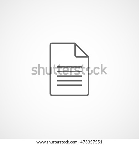 Document Line Icon On White Background