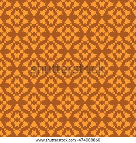 Orange abstract background, striped textured geometric seamless pattern