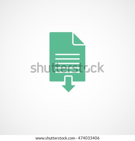 Document Upload Green Flat Icon On White Background