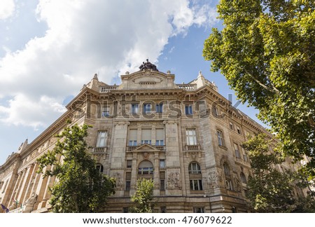 The building of the national Bank in Budapest