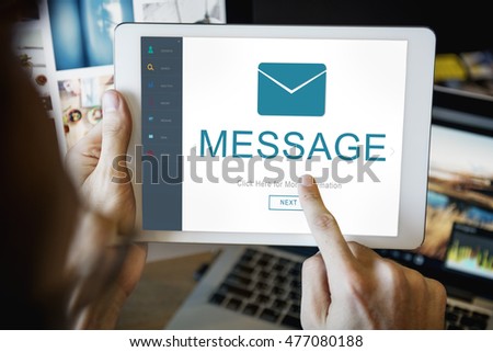 Message Contact Envelope Online Technology Concept