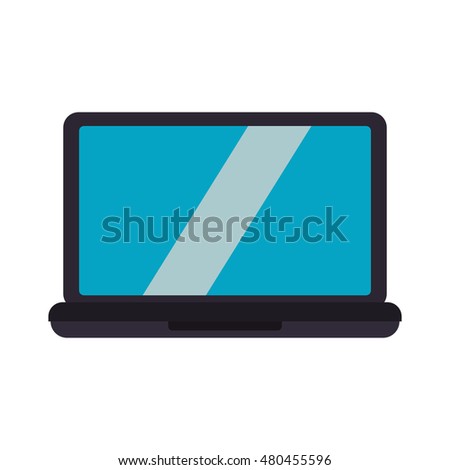 laptop technology gadget display icon. Isolated and flat illustration. Vector graphic