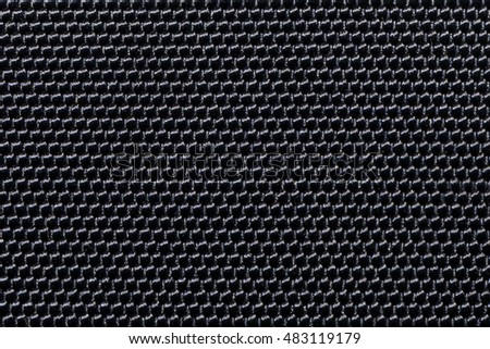 Close up black nylon texture.