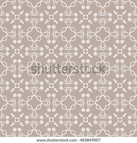 Seamless geometric pattern, repeating texture. Seamless line background. Contemporary graphic design, ethnic arabic, indian, turkish monochrome ornament.