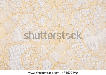 Orange lace texture background. Closeup