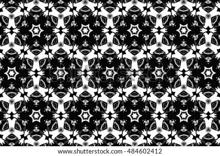 Ornament with elements of black, white and gray. G
