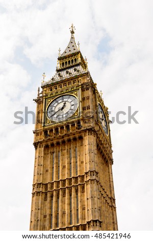 Big Ben, Great Bell of the clock, Palace of Westminster in London, England