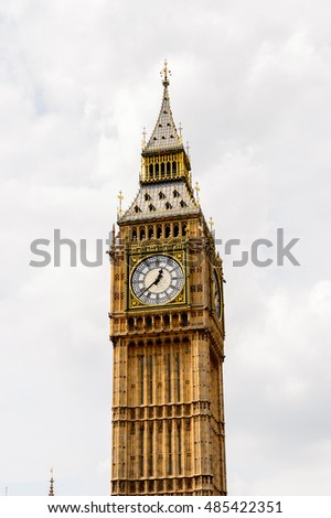 Big Ben, Great Bell of the clock, Palace of Westminster in London, England