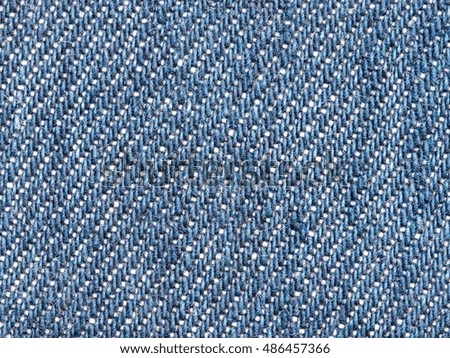 Texture of blue denim jeans textile close up
