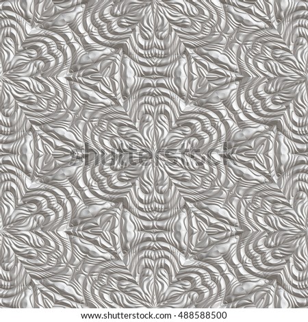 Seamless 3d metallic pattern 
