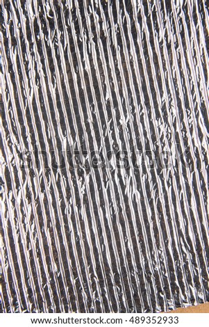 Silver foil insulation material texture background