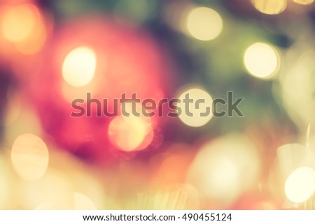 Blur abstract background merry christmas party celebration x'mas tree night light bokeh 