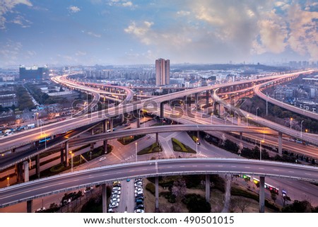 Chinese urban overpass