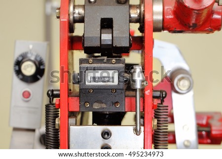 Meter of an old printing machine.