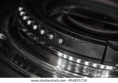 The digital camera lens closeup