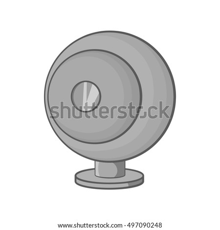 Webcam icon in black monochrome style isolated on white background. Video symbol  illustration