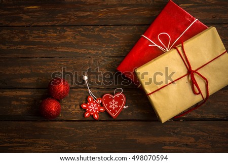 Christmas gifts and decorations