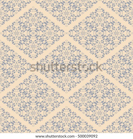 Seamless floral ornament on background. Wallpaper pattern
