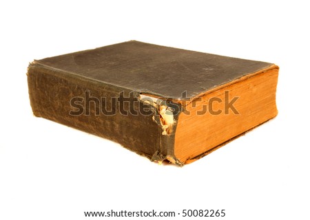 old book isolated on a white...  	  	