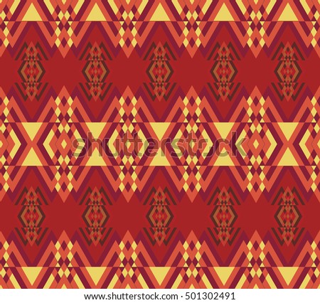 Vector angular colorful pattern. Abstract Triangle pattern. Ethnic collection, aztec stile, tribal art, can be used for wallpaper, cover fills, web page background, surface textures.
