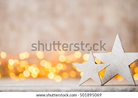 Christmas decoration on the abstract background.