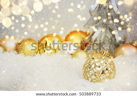 Christmas background with decorations 