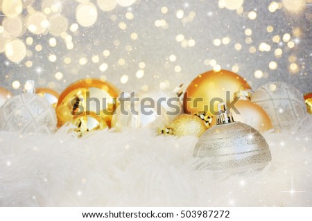 Christmas background with decorations 