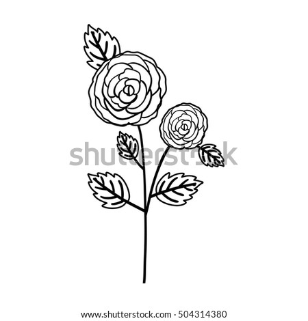 silhouette of flowers design