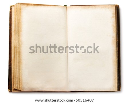 Old book isolated on white