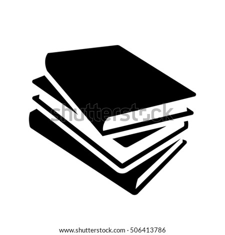 Books black icon. Vector illustration