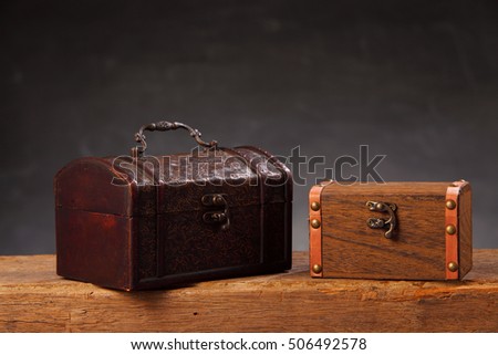 chest box on top of wooden table