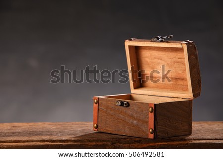 chest box on top of wooden table