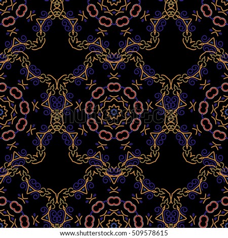 Vector damask seamless pattern. Classical luxury old fashioned damask ornament, royal victorian seamless texture for wallpapers, textile, wrapping. Exquisite floral baroque template in brown colors.