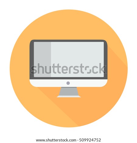  computer Flat icon, Vector EPS10