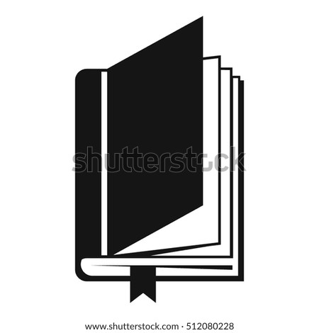 Book with bookmark icon. Simple illustration of book with bookmark  icon for web